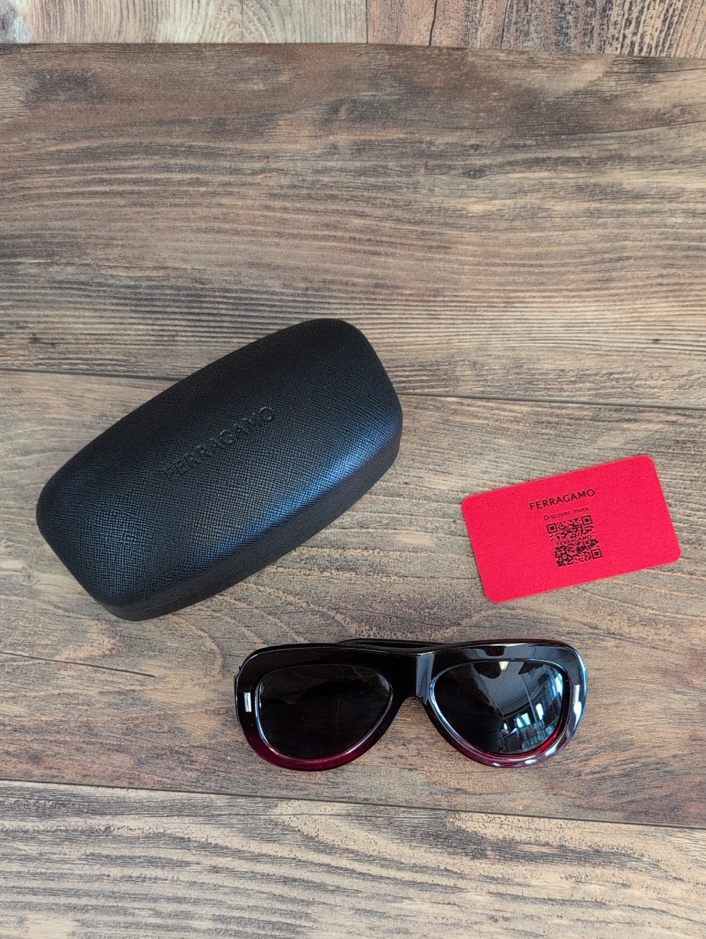 Salvatore Ferragamo Luxury Gradient Women’s Sunglasses + Hard Case M454